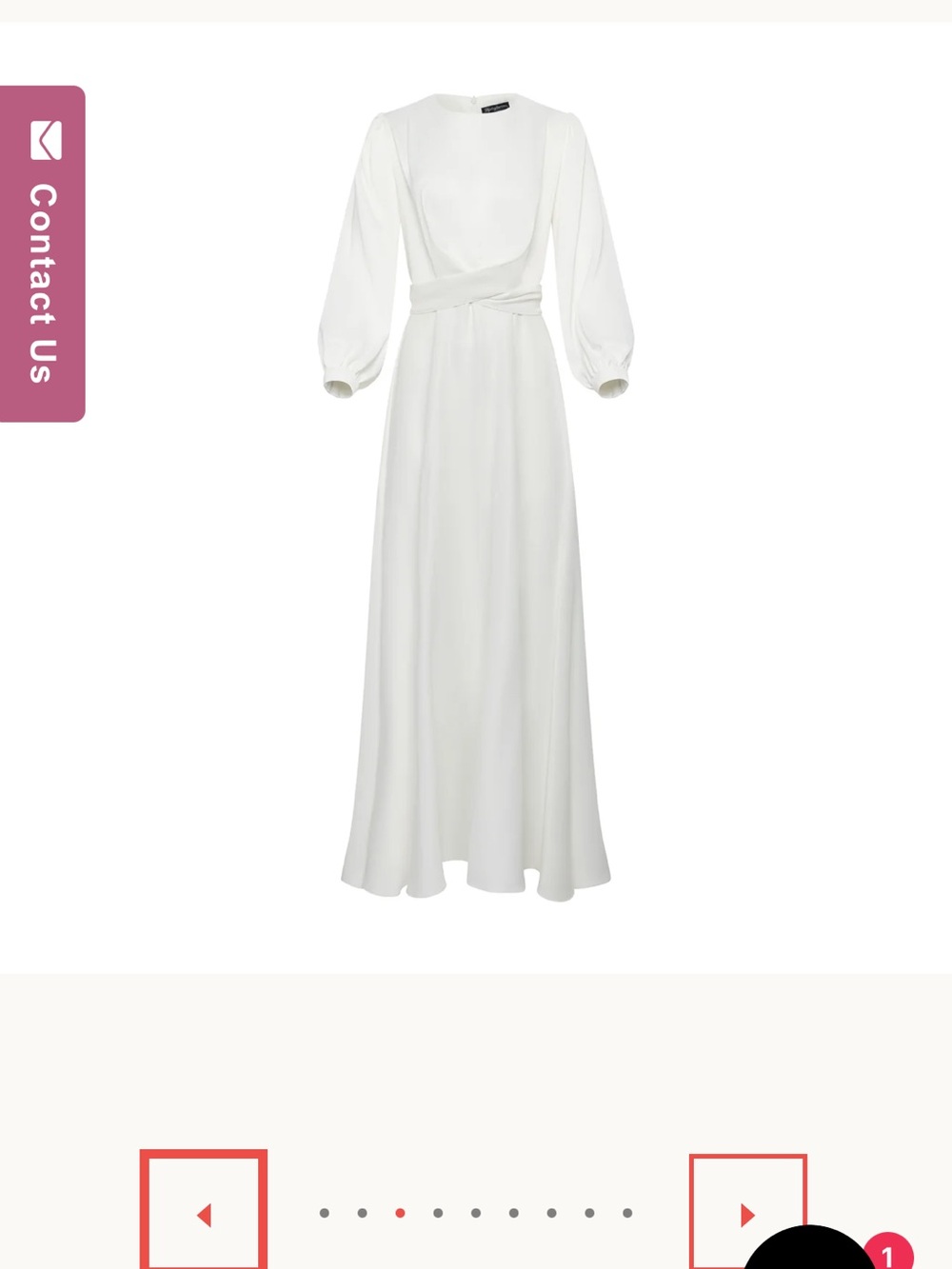 Maysa Satin Dress – White (Limited Edition) | Size Small